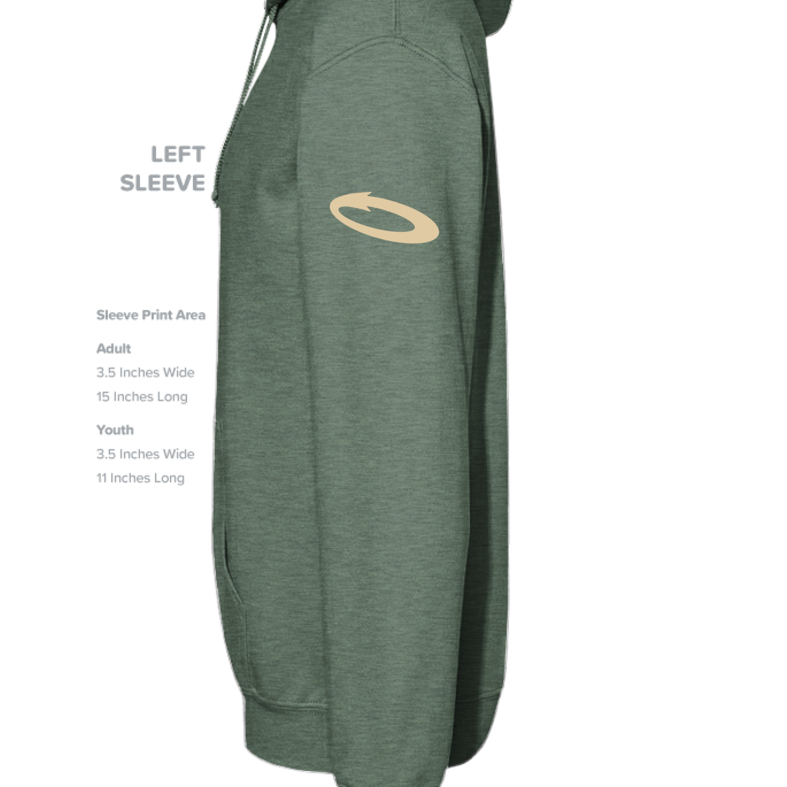 Military Green Heather  - SLEEVE_LEFT